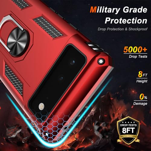 for Google Pixel 6 Case with Screen Protector (Red / Google Pixel 6)