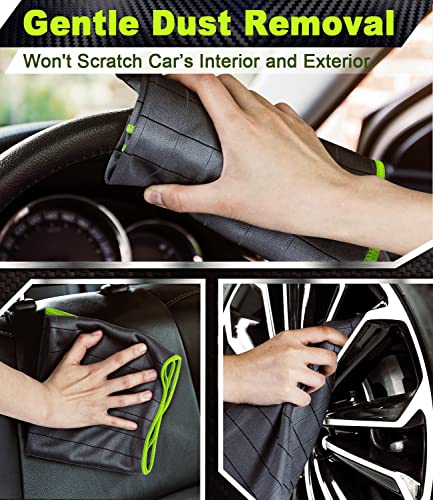Carbon Microfiber Towels for Car Glass Window Polishing (Light Grey-green)