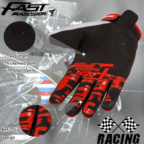 Motorcycle Gloves for Men and Women (Medium / Red01)