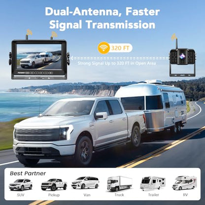 Wireless Backup Camera with 7" 1080p Monitor