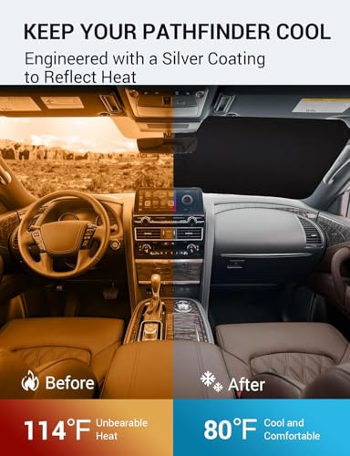 Custom Fit Car Windshield Sun Shade for 2022 (Nissan Pathfinder 2022-2026)