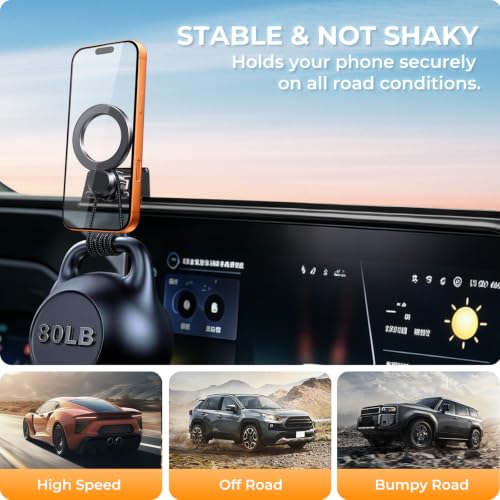 Car Phone Holder for Toyota Land Cruider 2026 2025 2024 with 8 (Fit for 2024-2026 Land Cruiser, 8/12.3-Inch)