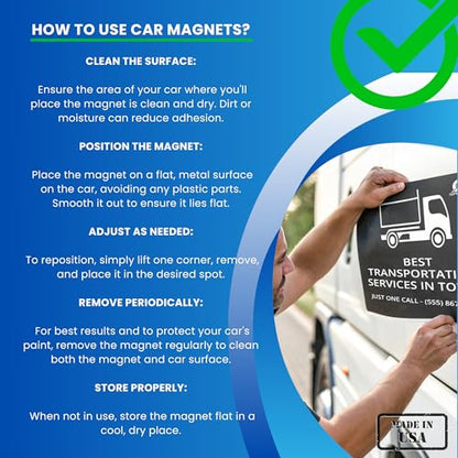 2 Pack 20 x 30 in Custom Laminated Car Magnets for Business Advertising (20 in x 30 in)