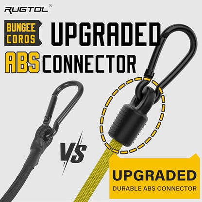 Bungee Cords with Hooks (Yellow / 60" - 6 Pack)