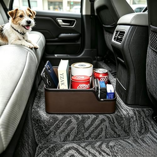Car Seat Organizer with Compartments (Brown)