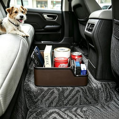 Car Seat Organizer with Compartments (Brown)