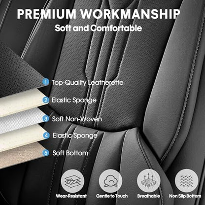Car Seat Covers Full Set (FULL SET / BLACK)