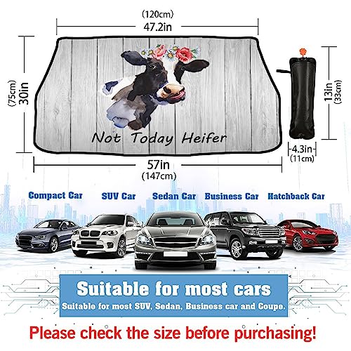 Funny Animals Car Windshield Sun Shade Umbrella (white 1)