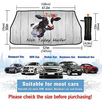 Funny Animals Car Windshield Sun Shade Umbrella (white 1)