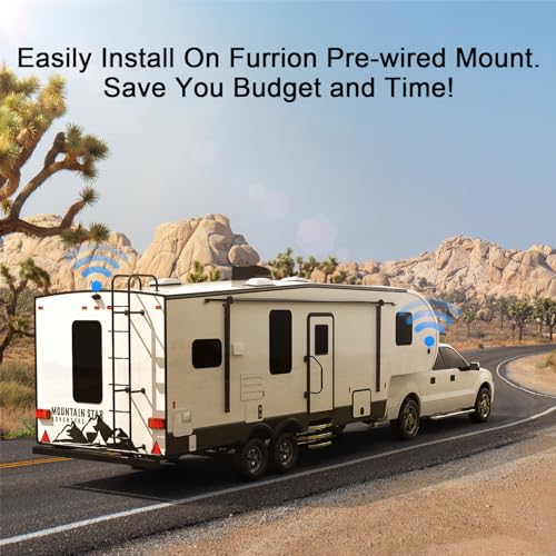 HD 1080P 7" Wireless 4 Backup Camera System for Furrion Pre (7" 4-Cam)