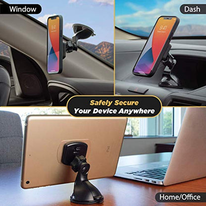 MAGWSM 2PXCES0 MagicMount Magnetic Suction Cup Phone Mount for Car Windshield (Window / Dash Suction / 2 Pack)