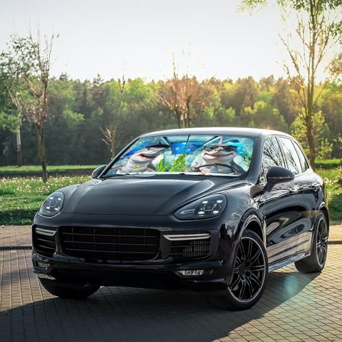 Funny Animal Car Windshield Sun Shade Umbrella (Shark-1)