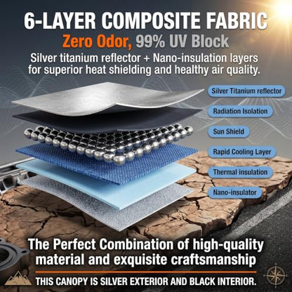 Car Windshield Sun Shade (1 PC / Black & Silver #2)