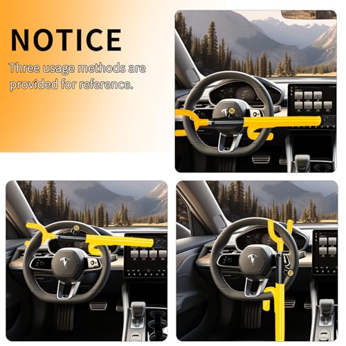 Heavy Duty Steering Wheel Lock (Yellow)