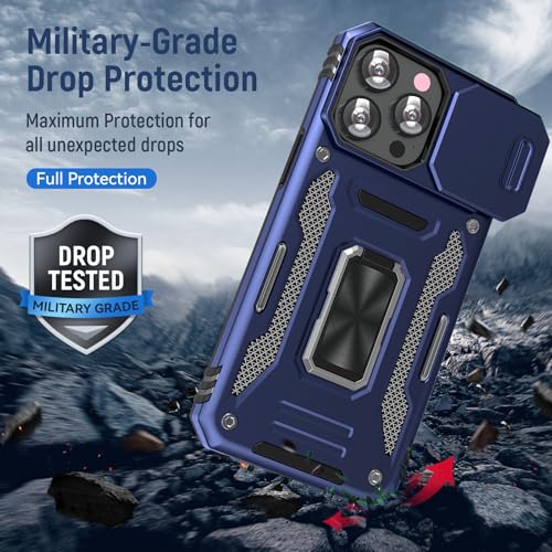 Heavy Duty Phone Case for 16 ProCase with Camera Cover (iPhone 16 Pro 【6.3 inch】 / Navy Blue)