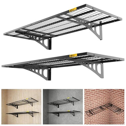 1.64x4ft Adjustable Rail Wall Garage Storage Shelf (1.64x4ft-2pack)