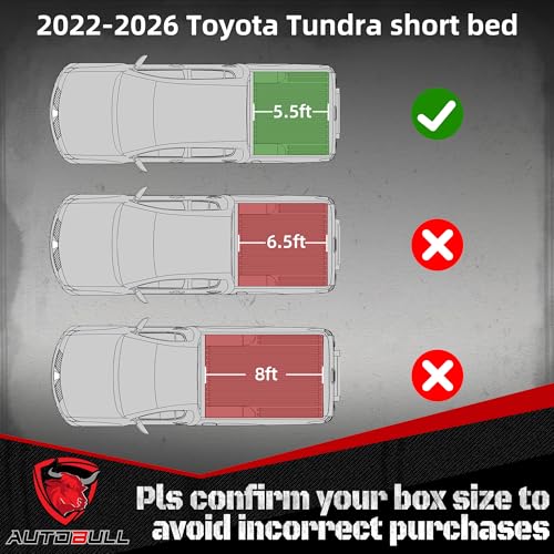 Hard Top Tri Fold tonneau Cover Compatible with 2022 (5’6“ / 2022-2026 Hard Folding)