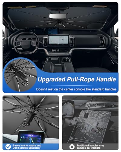 for 2026 2027 Ford Expedition Car Windshield Sun Shade Umbrella for 2025 2026 2027 Ford Expedition Accessories Car Window Sunshade Easy to Fold Reflective Heat&UV Protection Sun Visor Blocker (2025-2027 Expedition)