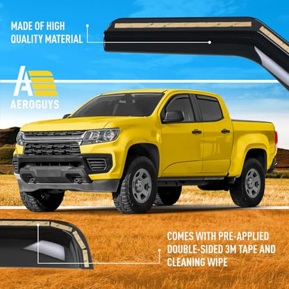 Extra Durable Window Deflectors in (For Chevy Colorado 15-22)
