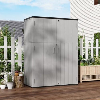 Outdoor Storage Shed Waterproof (Pale gray-57Cu.ft)