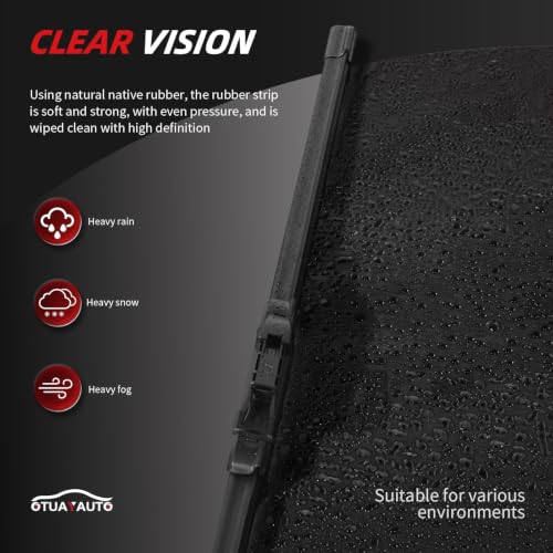 24"+20"+11" Windshield Wiper Blade Replacement for Ford Escape 2020 (24"+20"+11"(Pinch Tab))