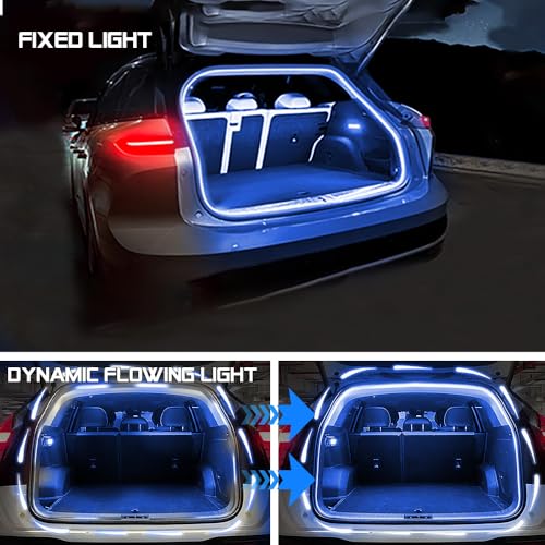Upgrade Dynamic Flowing Car LED Trunk Light Strip (Blue / Dynamic Flowing-158 In.)