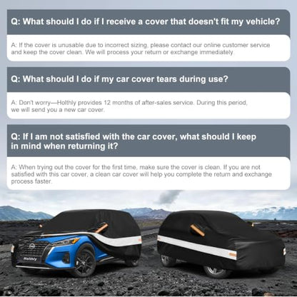 10 Layers SUV Car Cover Custom Fit for Nissan Kicks (Black Gray / Custom Fit for Nissan Kicks)