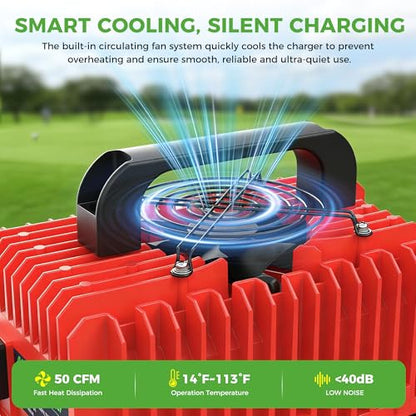 48V Golf Cart Charger for Club Car (Red)