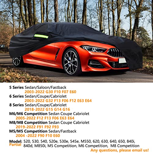 Custom Tight Weave Car Cover Compatible with BMW 5 Series (Compatible with BMW 5 Series Sedan/8 Series/M5/M8)