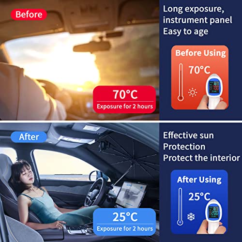 Custom Fit for Kia Windshield Sun Shade Umbrella (for Kia K3)