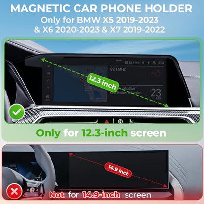Car Phone Holder for BMW X5 2019 (Fit for 19-23 X5 & 20-23 X6 & 19-22 X7, 12.3-Inch)