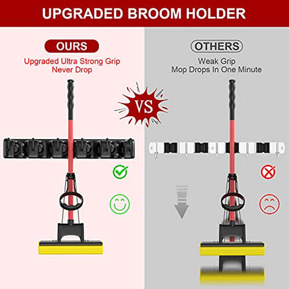 Broom Holder Wall Mount (Black)