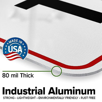 Custom Sign Custom Sign for Business (Header - Horizontal / 18x24 - Aluminum Reflective)