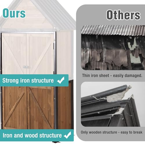 Sheds Outdoor Storage (Brown)