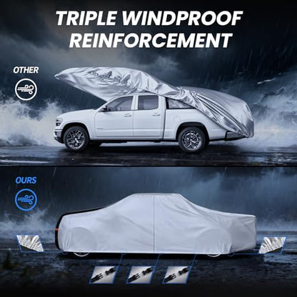 Multi Layer Ford F150 Truck Cover (W.Fit F-150(2008-2026) SuperCrew Cab SB / White Truck Cover)
