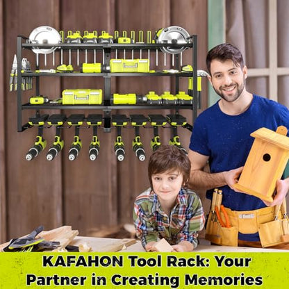 Power Tool Organizer (4-Layer 8-Drill Cordless / black)
