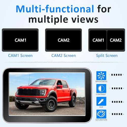 Wireless Backup Camera for Truck (7 Inch Monitor)