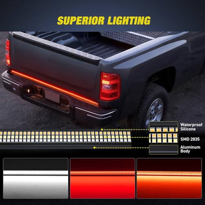 Truck Tailgate Light 48" Aluminum Frame Triple Row 780 LED Strip (48" Aluminum Frame Tailgate Light Bar)