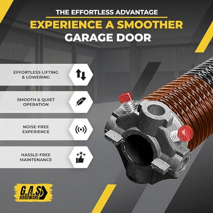 Garage Door Torsion Spring 273x2x36 Torsion Spring for Right Side of Garage Door with 1" Steel Bearing (273x2x36 / Black Cone (Right Side))