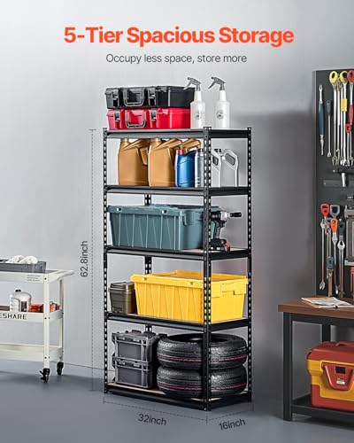 Storage Shelves (16" D x 32" W x 63" H)