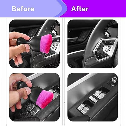Car Interior Detailing Brush (Black&double Purple)