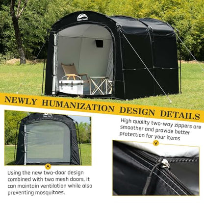 Bike Storage Shed Tent (7.3x8.2x6.4ft for 8-10 Bikes)