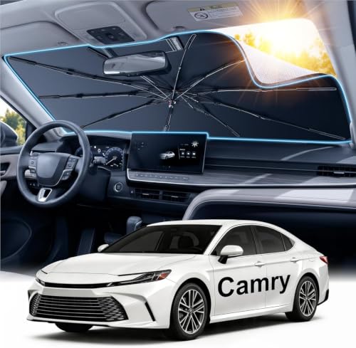 2026 Upgraded Windshield Sun Shade Umbrella for Toyota Camry [Precision Custom Fit (For Toyota Camry (2000-2026))