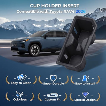 Cup Holder Inserts for Toyota RAV4 2026 (for 2026 RAV4)