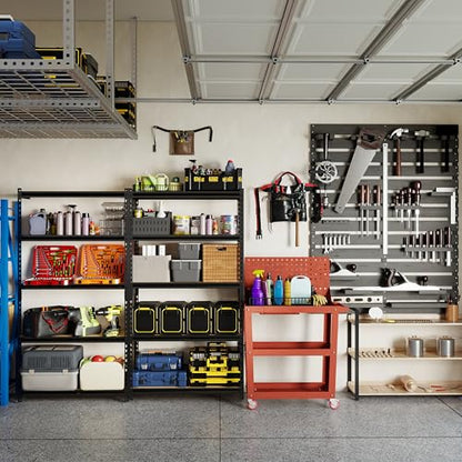 2000LBS Storage Shelves 5 Tier Garage Shelving Heavy Duty (5T 35.8" W x 15.8" D x 72" H)
