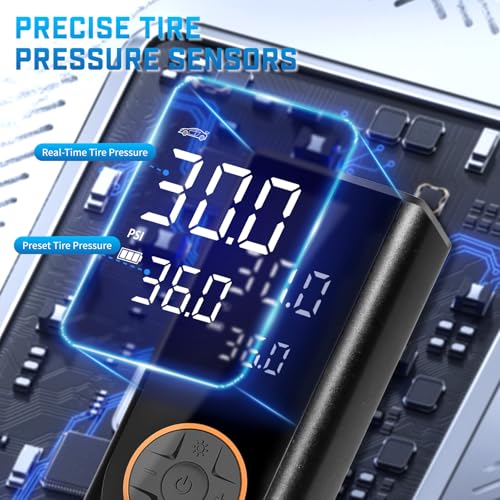 Tire Inflator Portable Air Compressor (Black(35 L/Min))