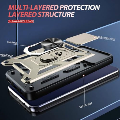 for T Mobile Revvl 7 Pro Phone Case (T-Mobile REVVL 7 Pro（6.78"） / Gold)
