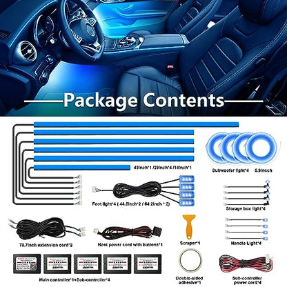 RGBW Acrylic Car Interior Led Kit (RGB 22 lights)