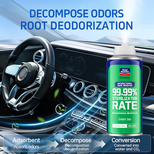 Glodway Whole Car Air Refresher Spray (6 Ounce (Pack of 3) / Green)