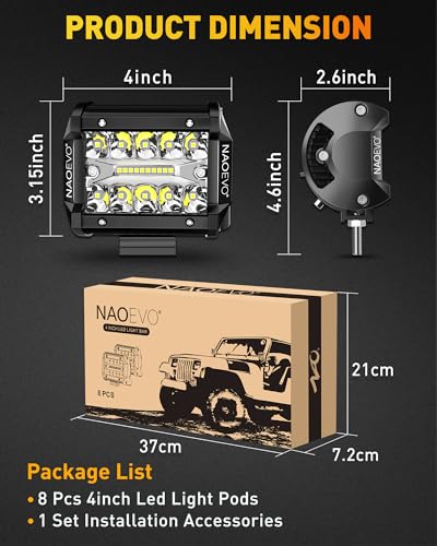 4 Inch LED Pod Lights (8 Pcs)